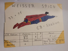 QSL Karte - CB - Station - Weisser Spion - Radio