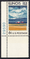 !a! USA Sc# 1339 MNH SINGLE From Lower Left Corner W/ Plate-# 29590 - Illinois Statehood - Nuovi