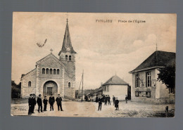 CPA - 38 - Fitilieu - Place De L'Eglise - Animée - Circulée - La Balme-les-Grottes