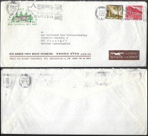 Israel Maale HaHamisha Kibbutz Cover Mailed To Germany 1976 - Cartas & Documentos