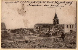 Cpa Vue Sur Décombres église Village Vigneulles - Meuse Guerre 14-18 Feldpost WW1 - Vigneulles Les Hattonchatel