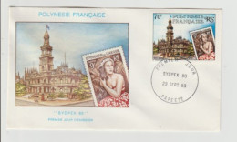 FDC POLYNESIE SYDNEX 80 PHILATELIE N° YVERT ET TELLIER PA 155 - FDC