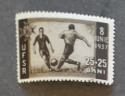 ROUMANIE ROMANA ROMINA 1937  MLH*   FOOTBALL FUSSBALL SOCCER  CALCIO VOETBAL FUTBOL FUTEBOL FOOT - Unused Stamps