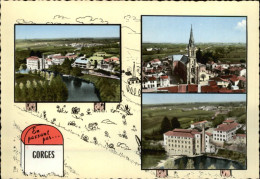 44 - GORGES - VUE AERIENNE - MULTI VUES BORNE - EN PASSANT PAR - Gorges