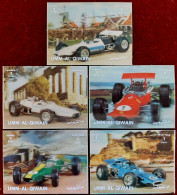 1972 UMM Al Qiwain, "Racing Cars" Large 3D Stamps 7.60x5.70 Cm,full Set, Michel 814-818 ,MNH - Umm Al-Qiwain
