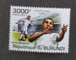 BURUNDI 2011 REAL MADRID BENZEMA  MNH**   FOOTBALL FUSSBALL SOCCER  CALCIO VOETBAL FUTBOL FUTEBOL FOOT - Neufs