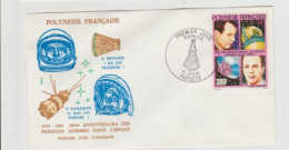 POLYNÉSIE FRANÇAISE(1981) Gagarine. Shepard. FDC Sans Adresse Avec Cachet Et Oblitération Thématique. Yvert N° PA161. - FDC