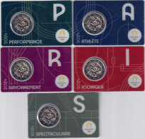 MONEDA 2 EUROS FRANCIA 2024-OLIMPIADA PACK 5 COLORES- - Colecciones