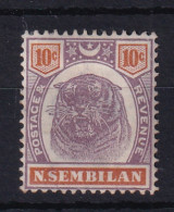 Negri Sembilan: 1895/99   Tiger     SG10    10c     MH - Negri Sembilan