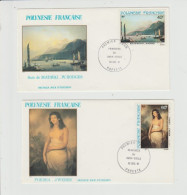 LOT DE 4 FDC PA 163/66 - POLYNESIE - PEINTURES DU XVIIIe SCIECLE -1981- - FDC