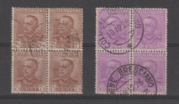 REGNO:  1928  EFFIGIE  -  S. CPL. 2  VAL. BL. 4  US. -  SASS. 224/25 - Used