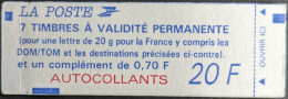 1506A Daté 7/ 02-06-95 Vignette A SANS Accent Conf.9 Briat SV Rouge +70c Brun Carnet Fermé - Moderne : 1959-...