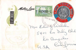 TONGA THE FRIENDLY ISLANDS 1968: Letter With Michel-N° 190+201 7 SENITI & CORONATION With ⊙ NIUAFO'OU 28 AP 68 To USA - Tonga (...-1970)