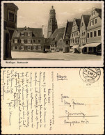 Ansichtskarte Nördlingen Brettermarkt, Weinwirtschaft 1940  Gel. Feldpost WK2 - Noerdlingen
