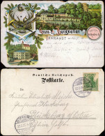 Litho AK Tharandt Gruss Vom Burgkeller; Litho-AK, Forst-Academie  1905 - Tharandt