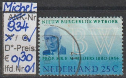 1970 - NIEDERLANDE - SM "Neues Bürgerl. Gesetzbuch" 25 C Mehrf. - O  Gestempelt - S. Scan (934o 01-02 Nl) - Oblitérés