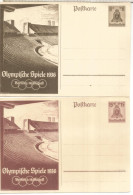 ALEMANIA 3 REICH 2 ENTERO POSTAL JUEGOS OLIMPICOS BERLIN 1936 OLYMPIC GAMES - Estate 1936: Berlino