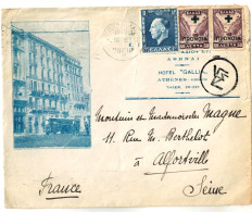 Lettre Pour La France " HOTEL GALLIA  ATHENES " 1937. - Briefe U. Dokumente