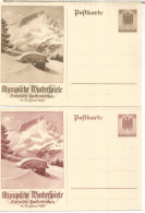ALEMANIA 3 REICH 2 ENTERO POSTAL JUEGOS OLIMPICOS GARMISCH PARTENKIRCHEN 1936 OLYMPIC GAMES - Invierno 1936: Garmisch-Partenkirchen