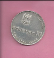 ISRAEL  10 Lirot 1970 Argent  Tres Belle Piece - Israel