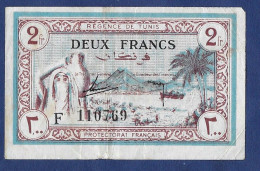 Tunisia 2 Francs Banknote 1943 - Tusesië