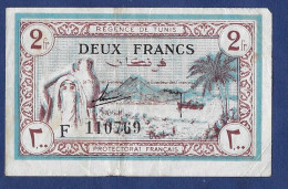 Tunisia 2 Francs Banknote 1943 - Tunisie