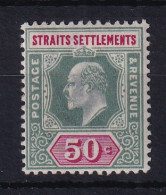 Straits Settlements: 1902/03   Edward    SG118    50c   Deep Green & Carmine  MNH - Straits Settlements