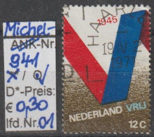 1970 - NIEDERLANDE - SM "25. Jahrestag D. Befreiung" 12 C Mehrf. - O  Gestempelt - S. Scan (941o 01-02 Nl) - Gebruikt