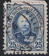 Luxemburg - Großherzog Adolf "frontal" (MiNr: 60 D) 1891 - Gest Used Obl - 1891 Adolphe Front Side