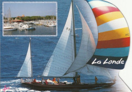 1 AK Frankreich * Der Hafen Von La Londe-les-Maures - Die Karte Ist Gestaltet Mit Einem Spinnaker Als Vorsegel S. Scan * - La Londe Les Maures