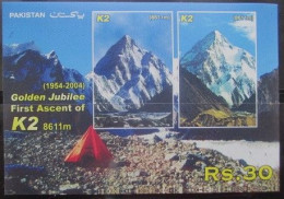 Pakistan  2004  Golden Jubilee First  Ascent Of K2  S/S  MNH - Pakistan