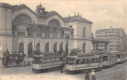 24-3336 : PARIS. LA GARE DE MONTPARNASSE. TRAMWAYS ELECTRIQUES - Strassenbahnen