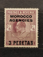 Gran Bretaña.1899/1937. Morocco Agencies. Gibraltar. 3 Pesetas - Uffici In Marocco / Tangeri (…-1958)