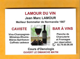 Carte De Visite Caviste Bar à Vins - LAMOUR DU VIN - 76260 EU - - Other & Unclassified