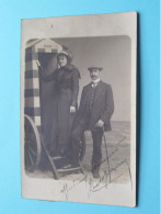 Foto Met STRANDCABINE ( Ostende ) Te OSTENDE > Anno 1911 ( Zie / Voir SCANS ) Photographe LE BON Bd Van Iseghem 36 ! - Oostende