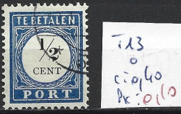 PAYS-BAS TAXE 13 Oblitéré Côte 0.40 € - Postage Due