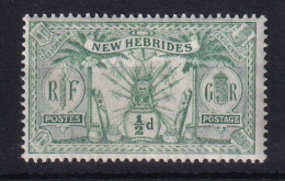 New Hebrides: 1911   Weapons & Idols   SG18   ½d    MH - Unused Stamps