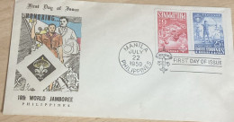 O) 1959 PHILIPPINES, SCOUTS - COOKING, ARCHERY, WORLD JAMBOREE, MAKILING NATIONAL PARK.  THE SURTAX WAS TO FINANCE THE J - Filipinas