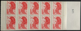 Cote 170€ Variété 2427-C1ab  N° D'ordre Supérieur A '100' & 3 Chiffres NORMAUX Liberté 2.20 Rouge - Modernos : 1959-…