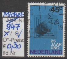 1970 - NIEDERLANDE - SM "25 J. Vereinte Nationen (UNO)" 45 C Mehrf. - O  Gestempelt - S. Scan (947o Nl) - Oblitérés