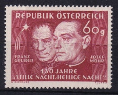 MiNr. 928 Österreich 1948, 18. Dez. 130. Jahrestag Der Uraufführung Des Liedes „Stille Nacht" - Postfrisch/**/MNH - Noël