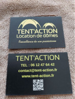 Carte De Visite TENT'ACTION - LOCATION DE DÔMES - - Other & Unclassified