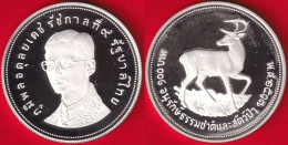 Thailand 100 Baht 1974 "Deer" Y#103a AG Silver PROOF - Tailandia