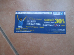 Mundo MARADONA Mostra Spettacolo Sconto 30% Biglietto Ingresso Maschio Angioino Ascom Iniziative - Tickets D'entrée