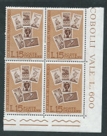 Italia 1964; Giornata Del Francobollo In Quartina D' Angolo. - 1961-70: Mint/hinged