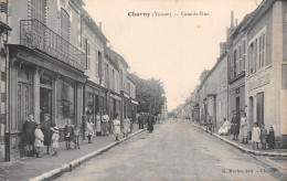 CHARNY (Yonne) - Grande Rue - Romain Coiffeur - Voyagé 1913 (2 Scans) André Lottier, Ecole Supérieure De Saint-Fargeau - Charny