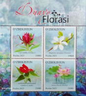 Uzbekistan 2024, Flowers, MNH S/S - Ouzbékistan