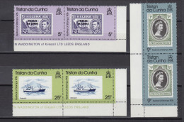 Tristan Da Cunha 1976 Festival Of Stamps 3v Pair, Corner ** Mnh (TDC160A) - Tristan Da Cunha