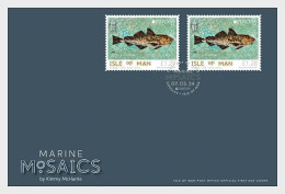 Isle Of Man.2024.Europa CEPT.Underwater Fauna And Flora.Marine Mosaics.Atlantic Cod (Gadus Morhua).FDC. - Man (Ile De)