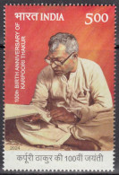 INDIA 2024 KARPOORI THAKUR 100th Year, Ex Prime Minister Of BIHAR State. 1 MNH. - Ungebraucht